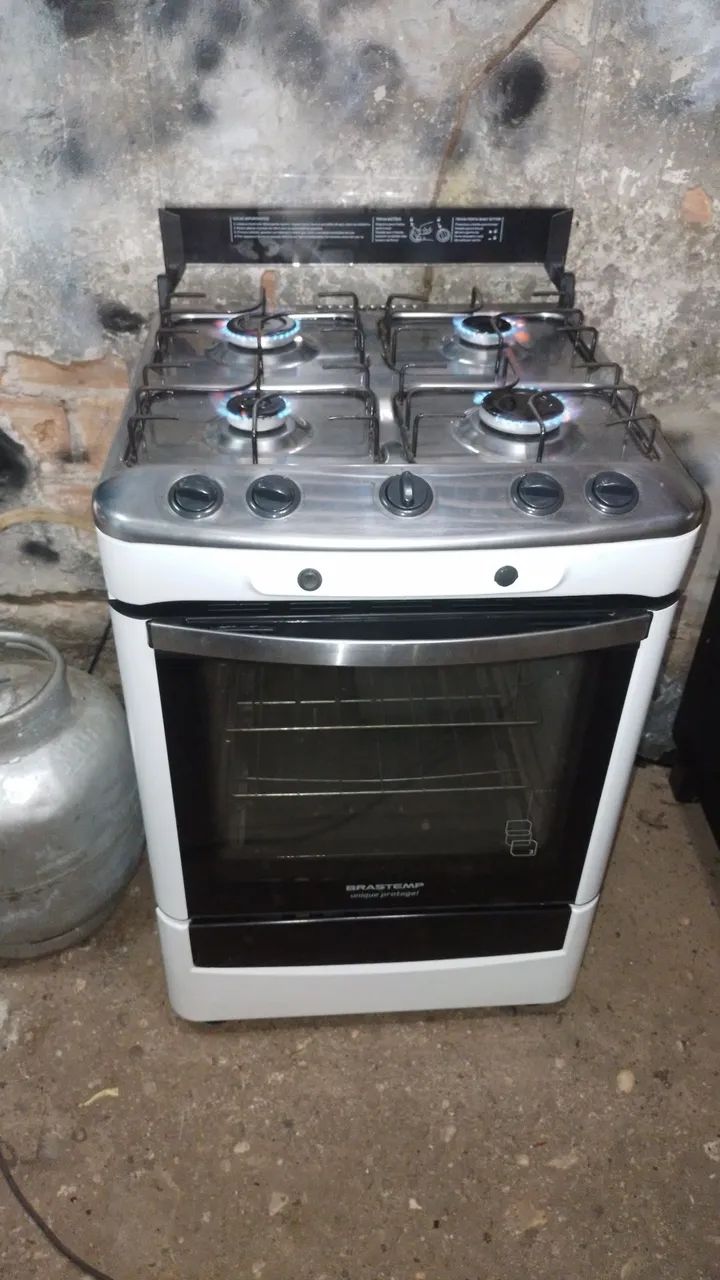 Fogão Brastemp funcionando tudo limpo revisado entrega grátis 