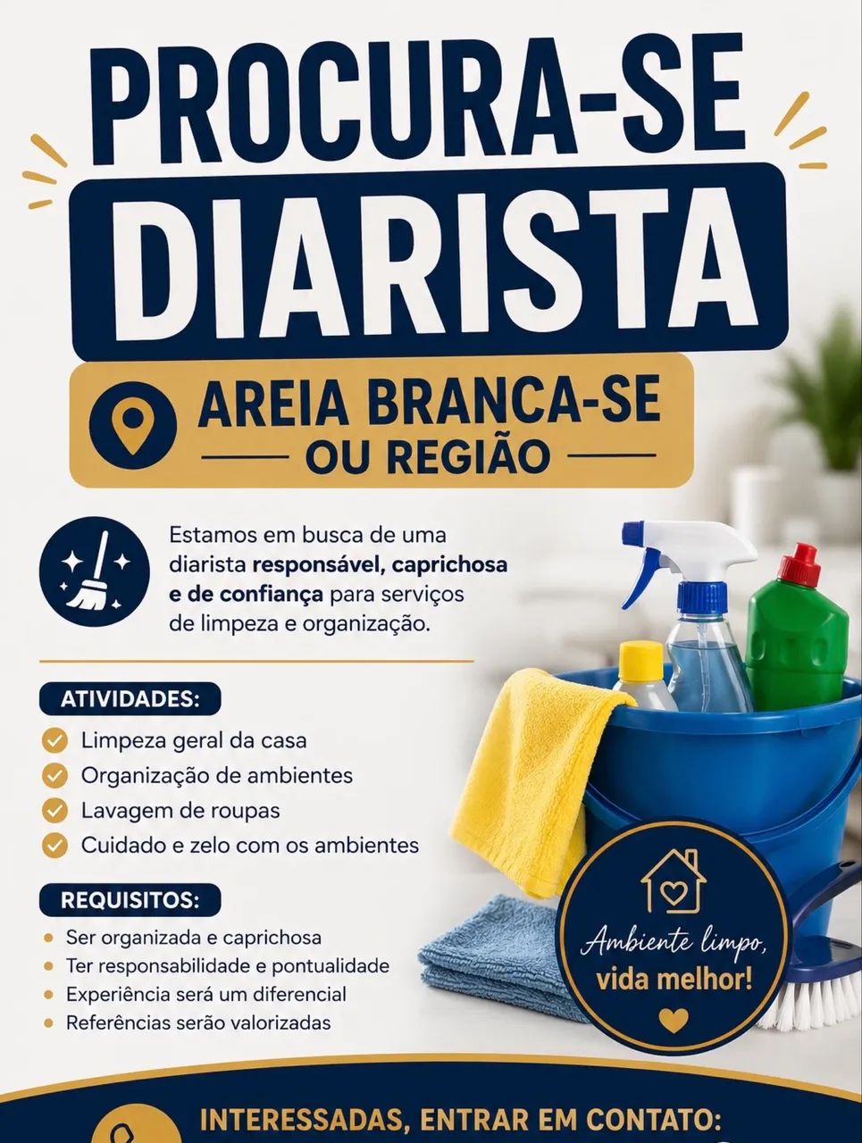 Procura-se diarista 