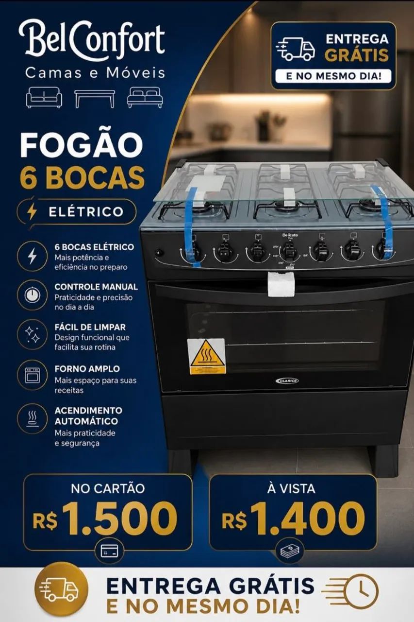 fogão 6 bocas
