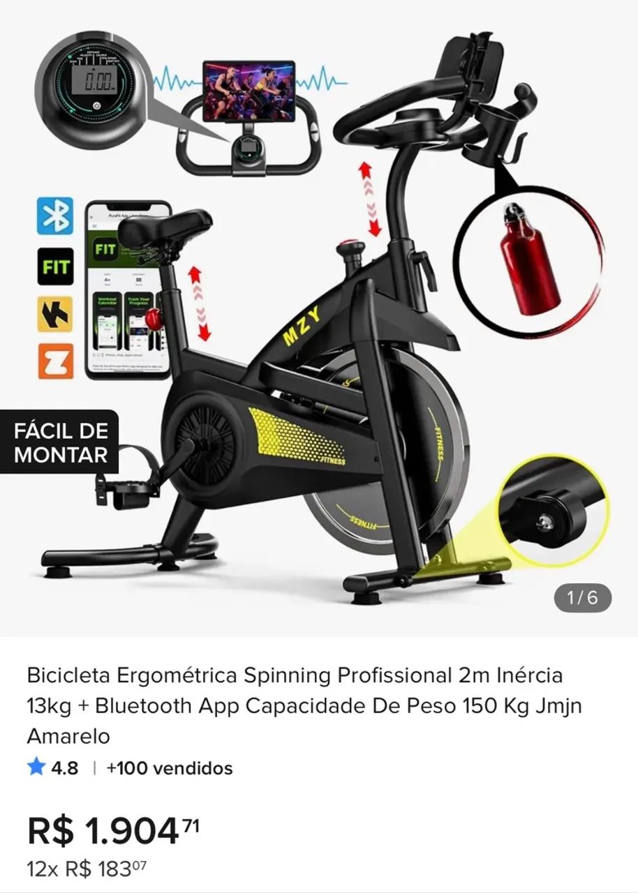 Bicicleta ergométrica top - Foto 2
