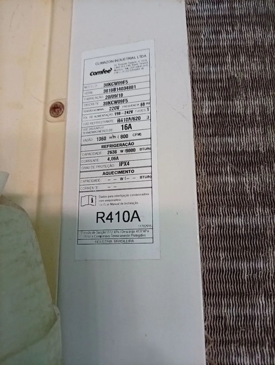 Vendo ar condicionado confee 9000btus - Foto 2
