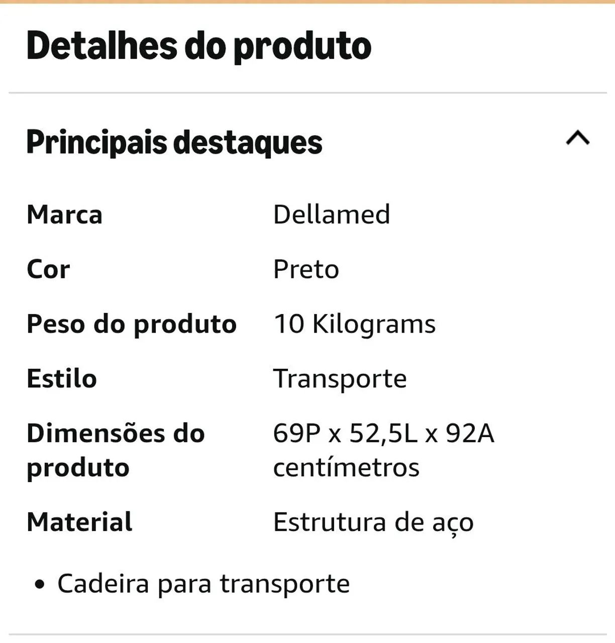 Cadeira de transporte Dellamed - Foto 5