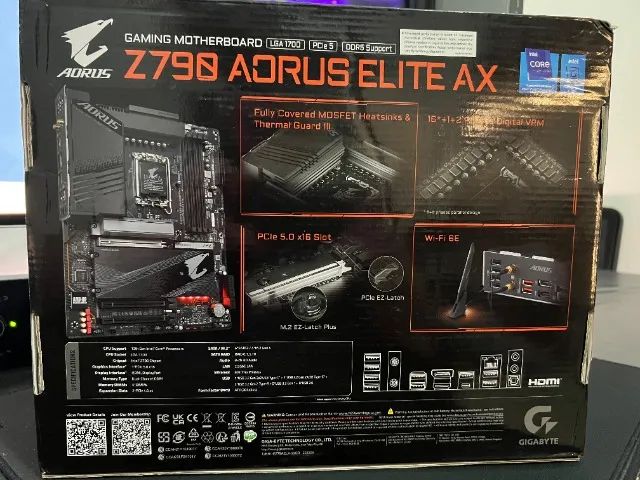 Placa Mãe Z790 Aorus Elite AX DDR5 - Impecável - Foto 2
