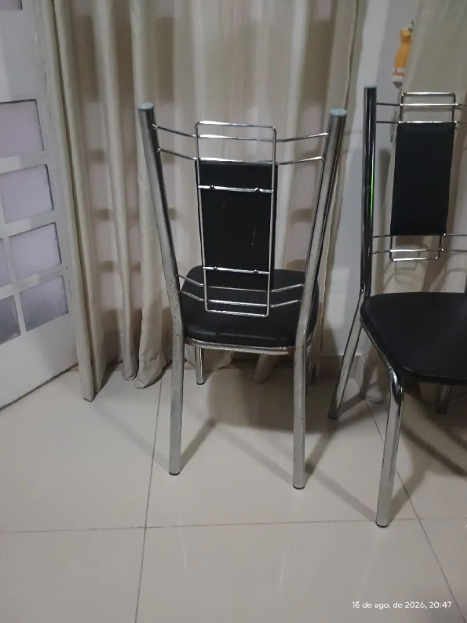 Cadeira tubular cromada  - Foto 2