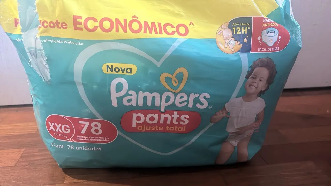 Fralda Pampers pants XXG + Huggies xxxg