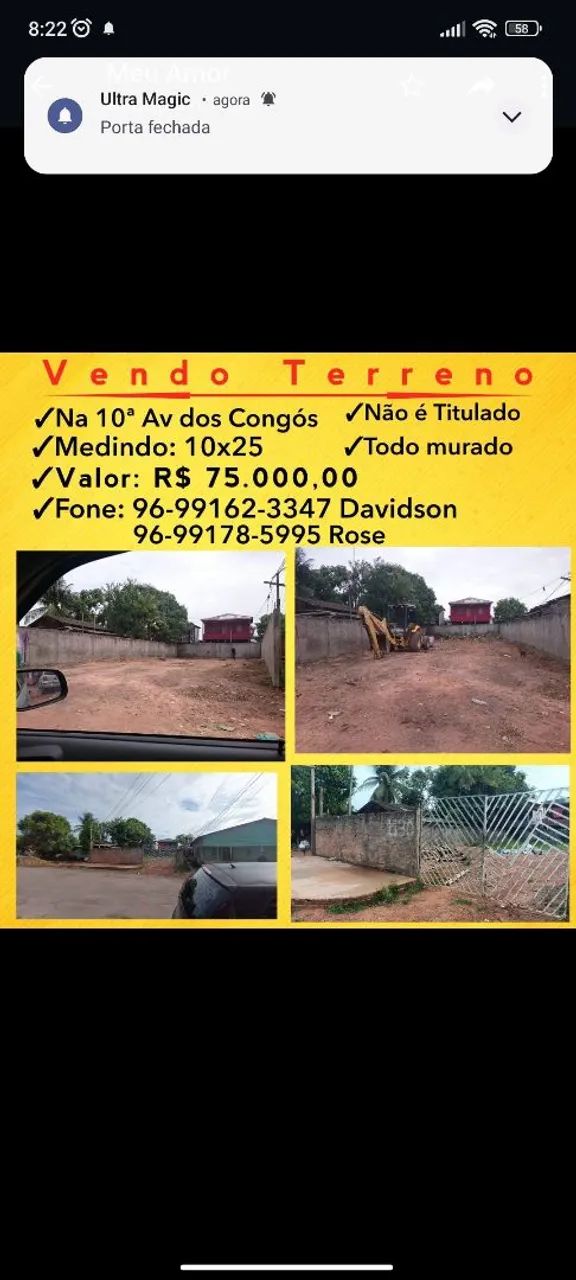 Terreno na 10ª avenida dos Congós 