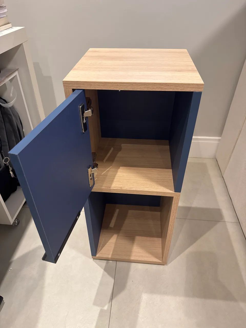 Mesa de Cabeceira Antalia - Azul & Mad. Clara - Foto 4