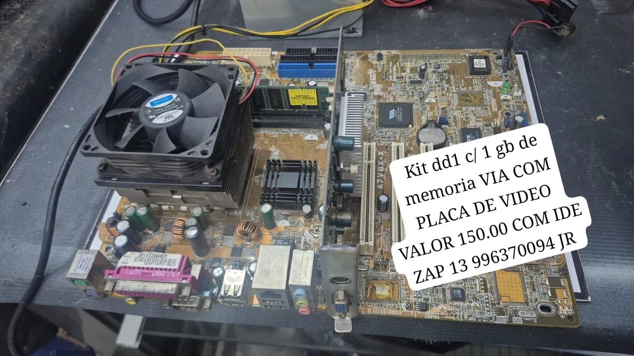 Kit placa mãe com fonte atx zap *  - Foto 5