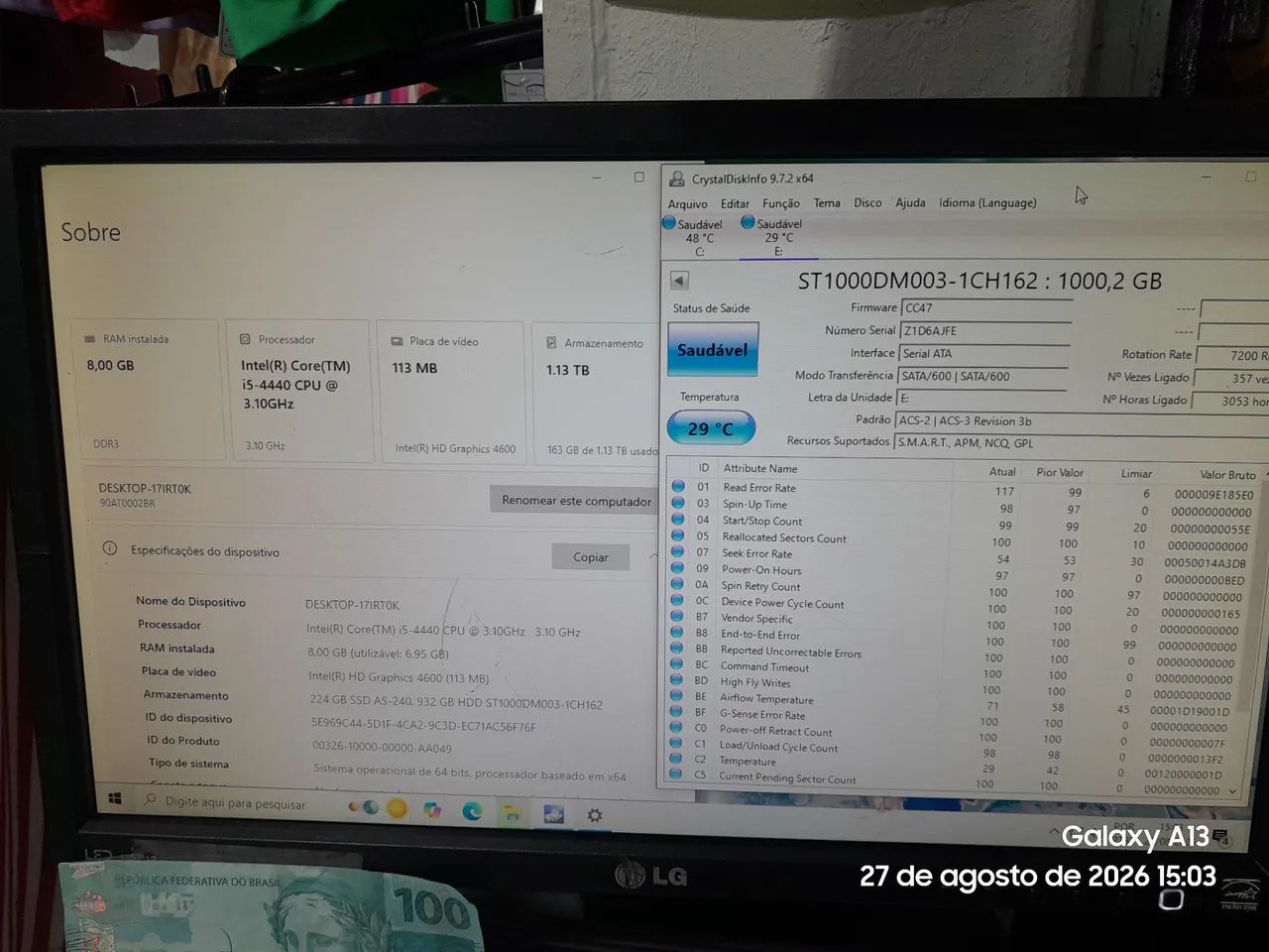 Lenovo 63 i5 4440 + ssd + hd - Foto 5