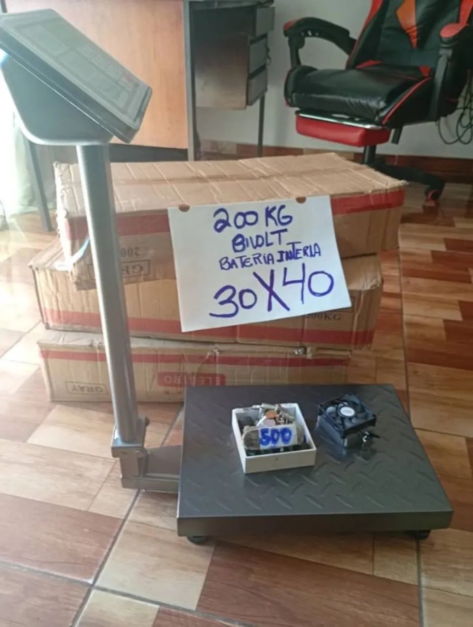 Balança Digital Plataforma 200kg Com Tecla Tara E Zero Led * - Foto 5