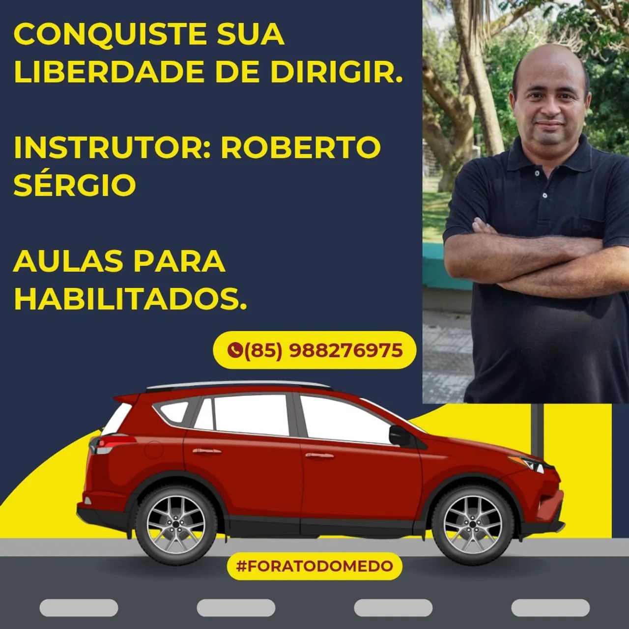 Aulas de direção. 