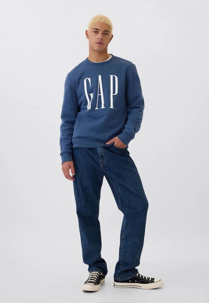 Blusa de Moletom Fechada GAP Logo Azul - Foto 3