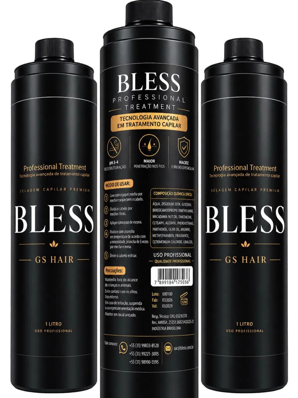 Selagem capilar profissional - BLESS - GS HAIR