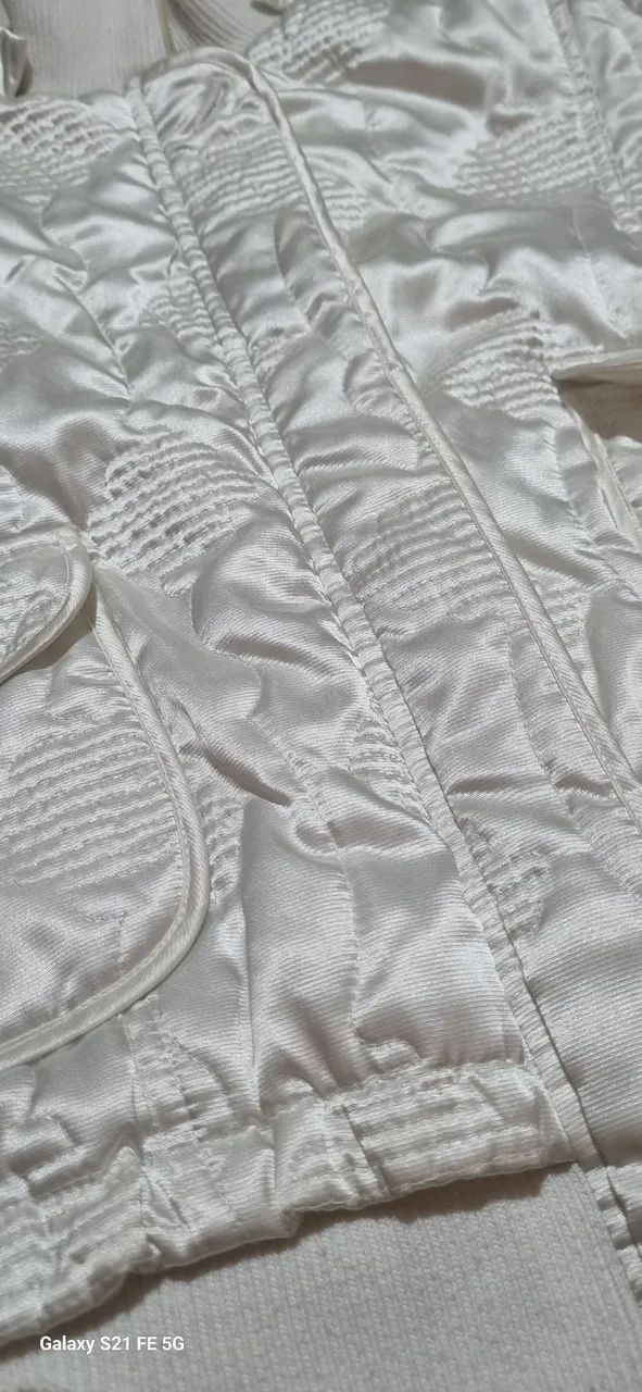 Casaco puff branco M maravilhoso - Foto 4
