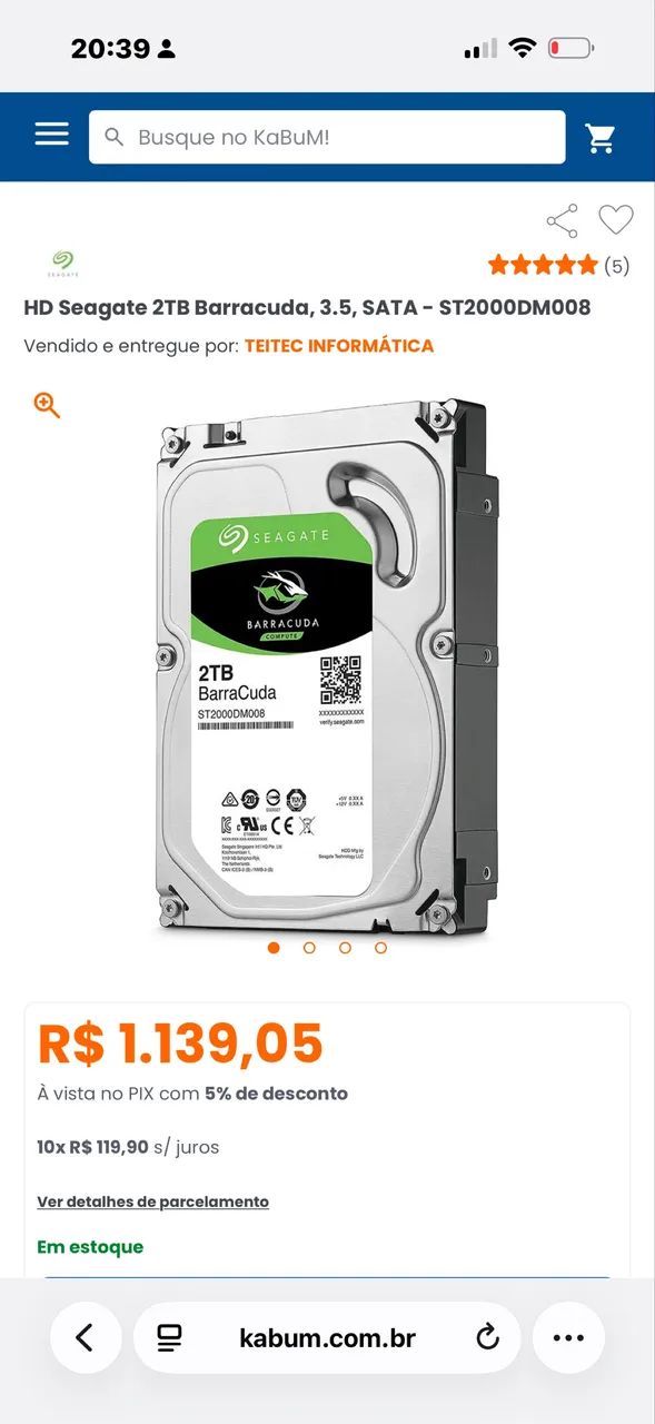 HD Memória Pc