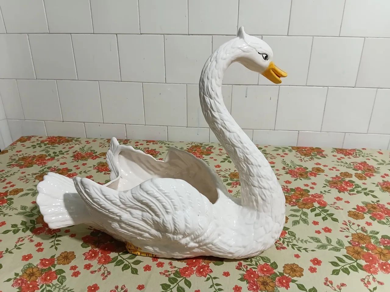 Cisne de porcelana raro e antigo  - Foto 4