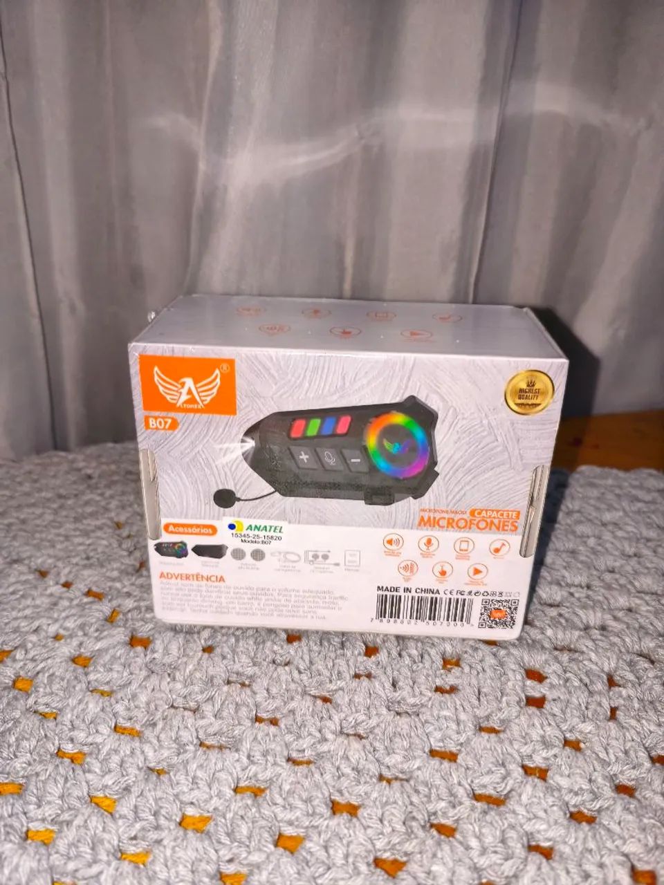 FONE BLUETOOTH PARA CAPACETE - RGB + MICROFONE - Foto 3
