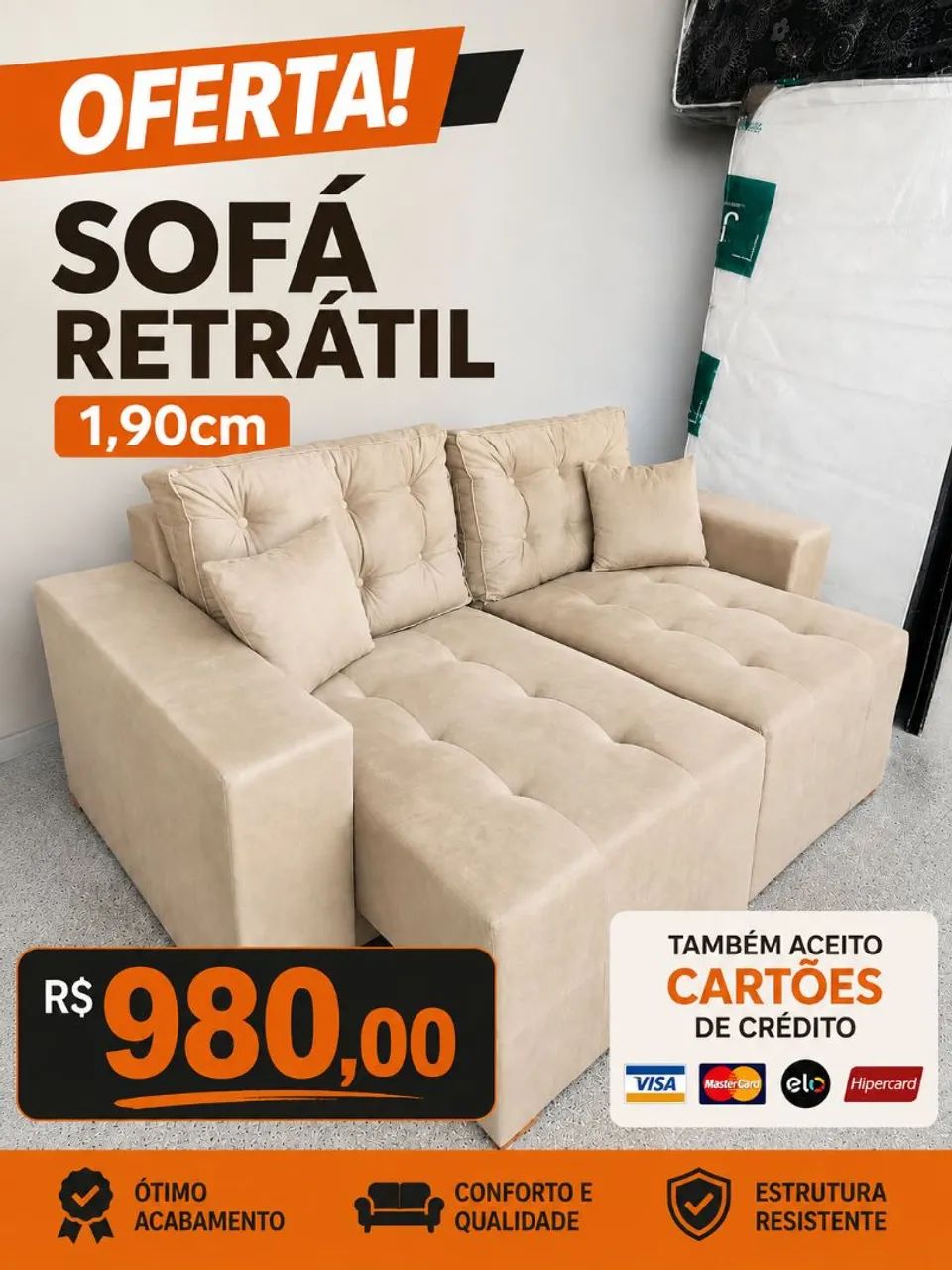 Sofá retrátil 
