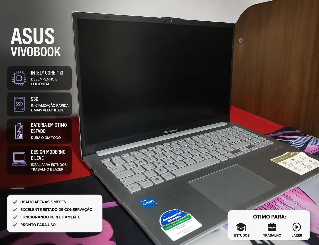 Notebook à venda - Ótimo estado e funcionando perfeitamente