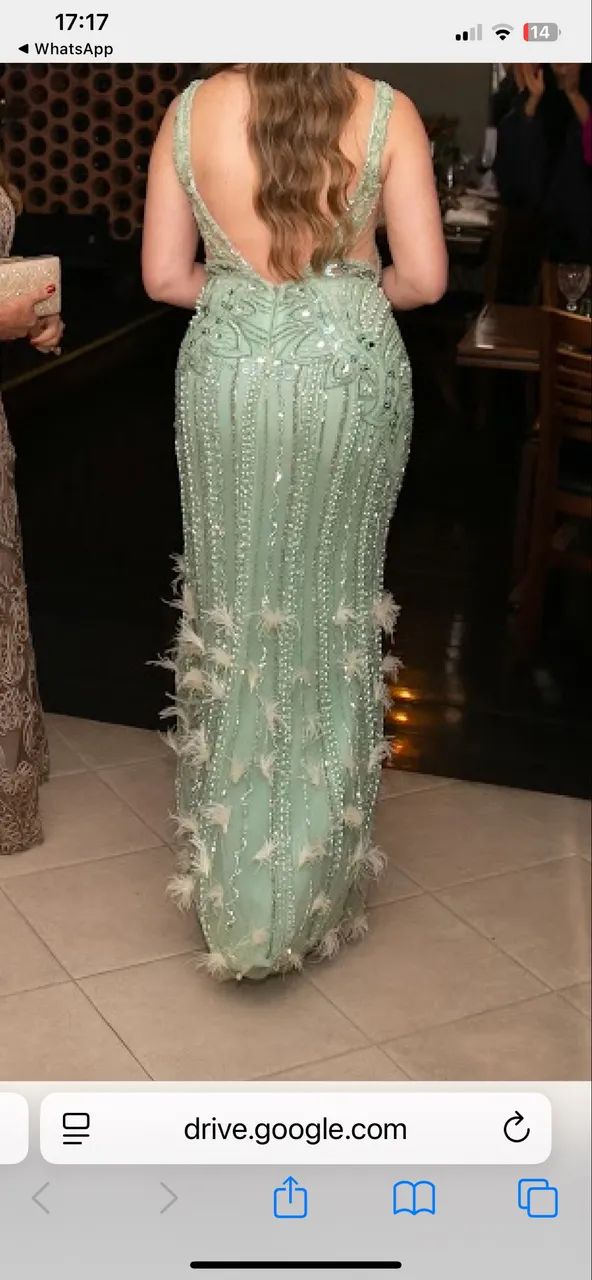 Vestido de Formatura Verde todo Bordado com Pedrarias. - Foto 2