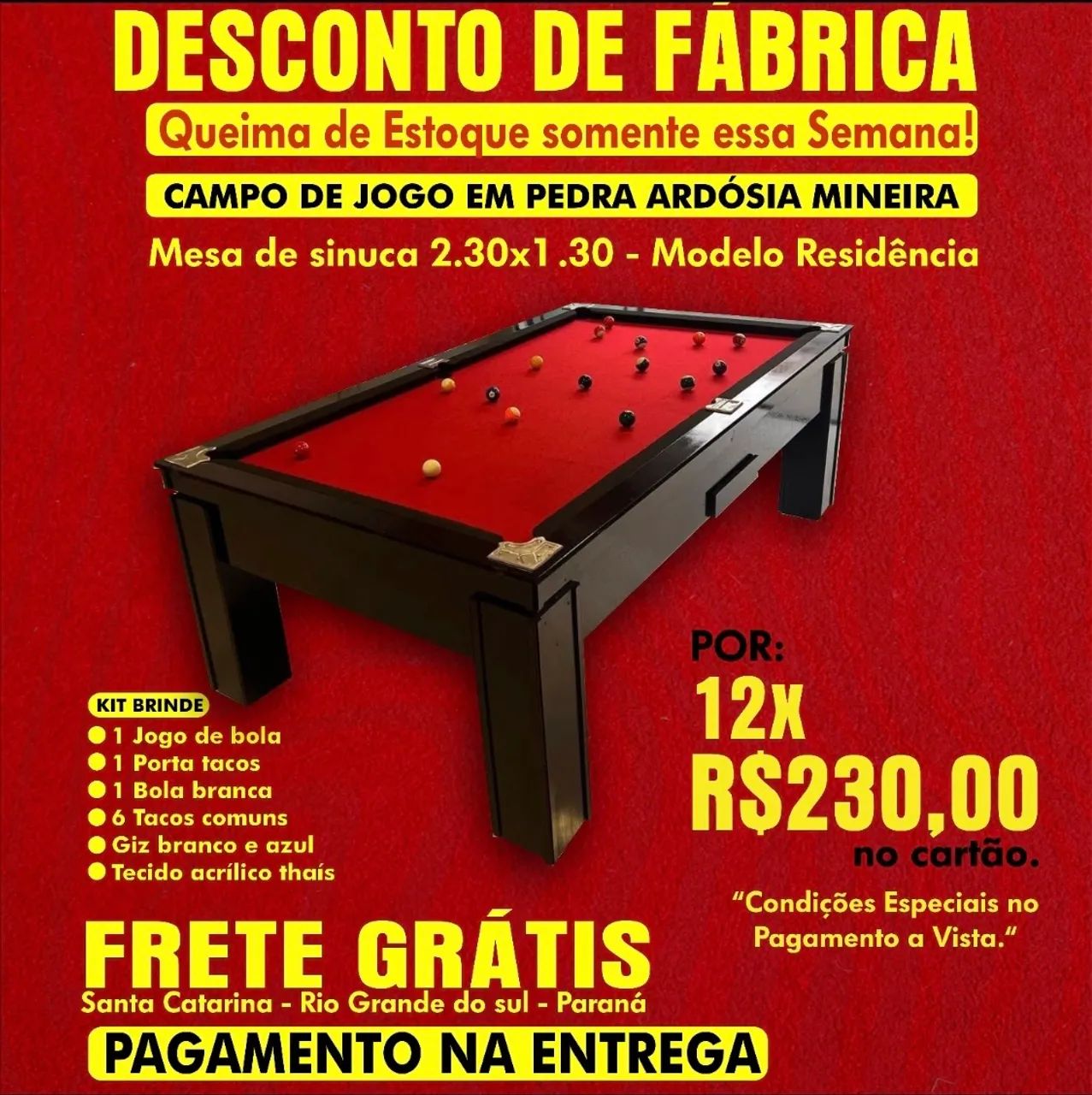 Mesa de bilhar a preço de fábrica! - Foto 4