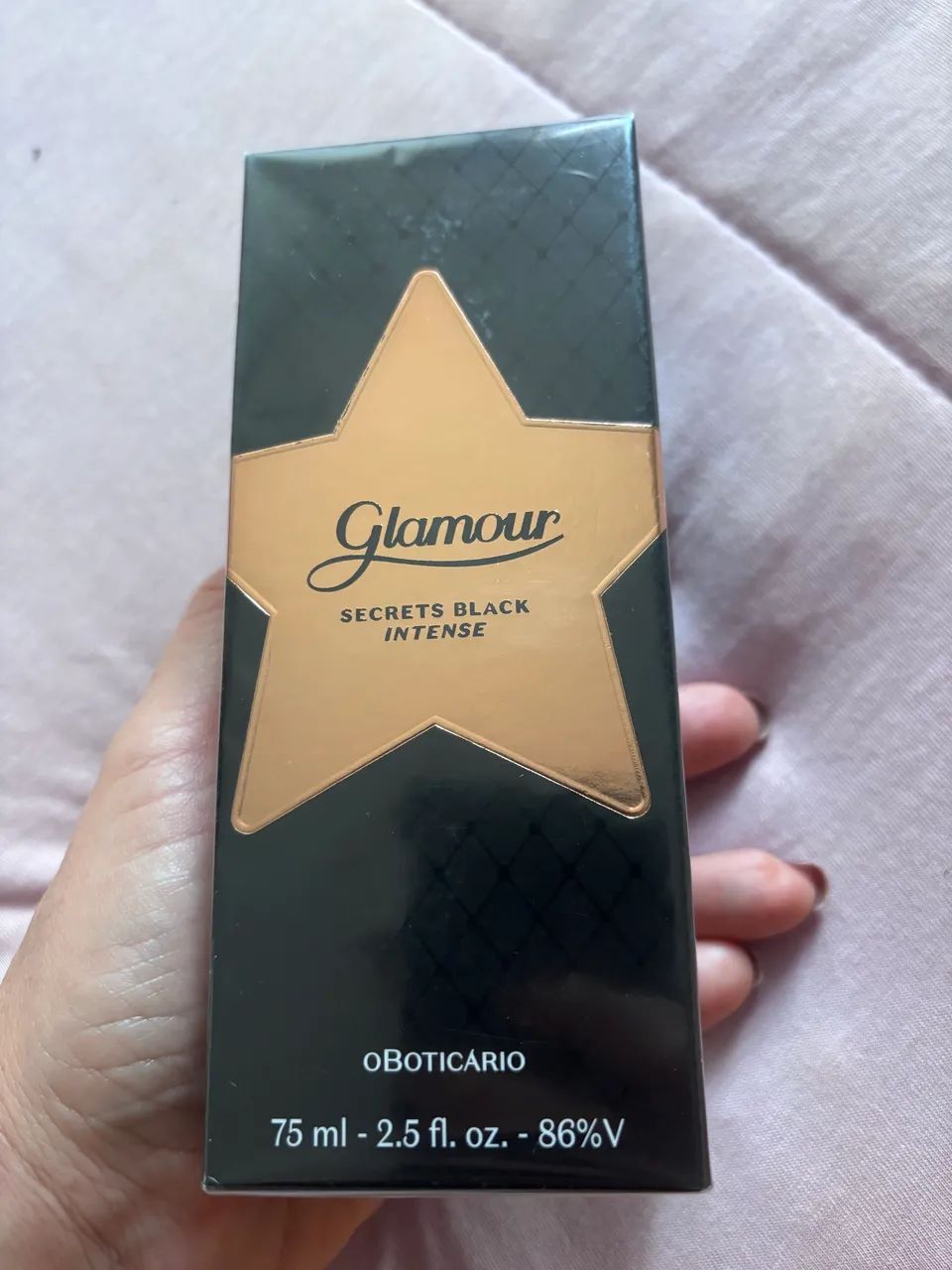 Perfume glamour secrets black intense - o Boticário 