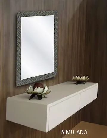 APARADOR PENTEADEIRA CONSOLE SUSPENSO LAQUEADO - OFF WHITE - Foto 2