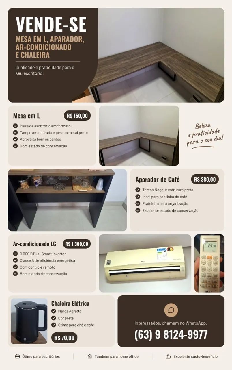 Mesa para escritório em L - Foto 3