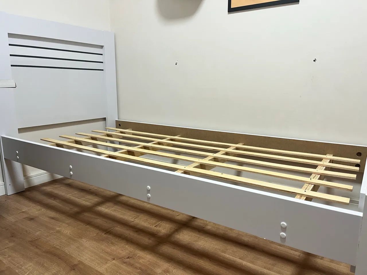 Cama de Solteiro em MDF Branca | Ótimo Estado - Foto 4