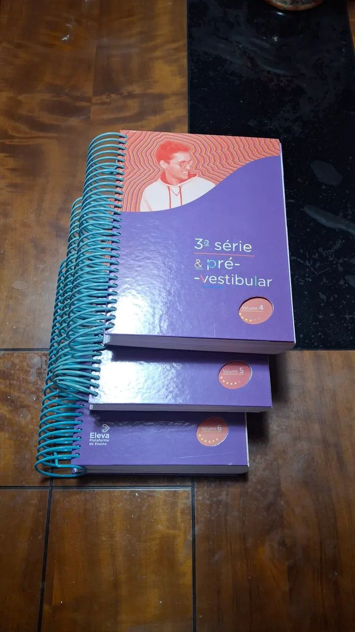Apostilas Eleva 3ª Série e Pré-vestibular (Volumes 4, 5 e 6) completas e em branco