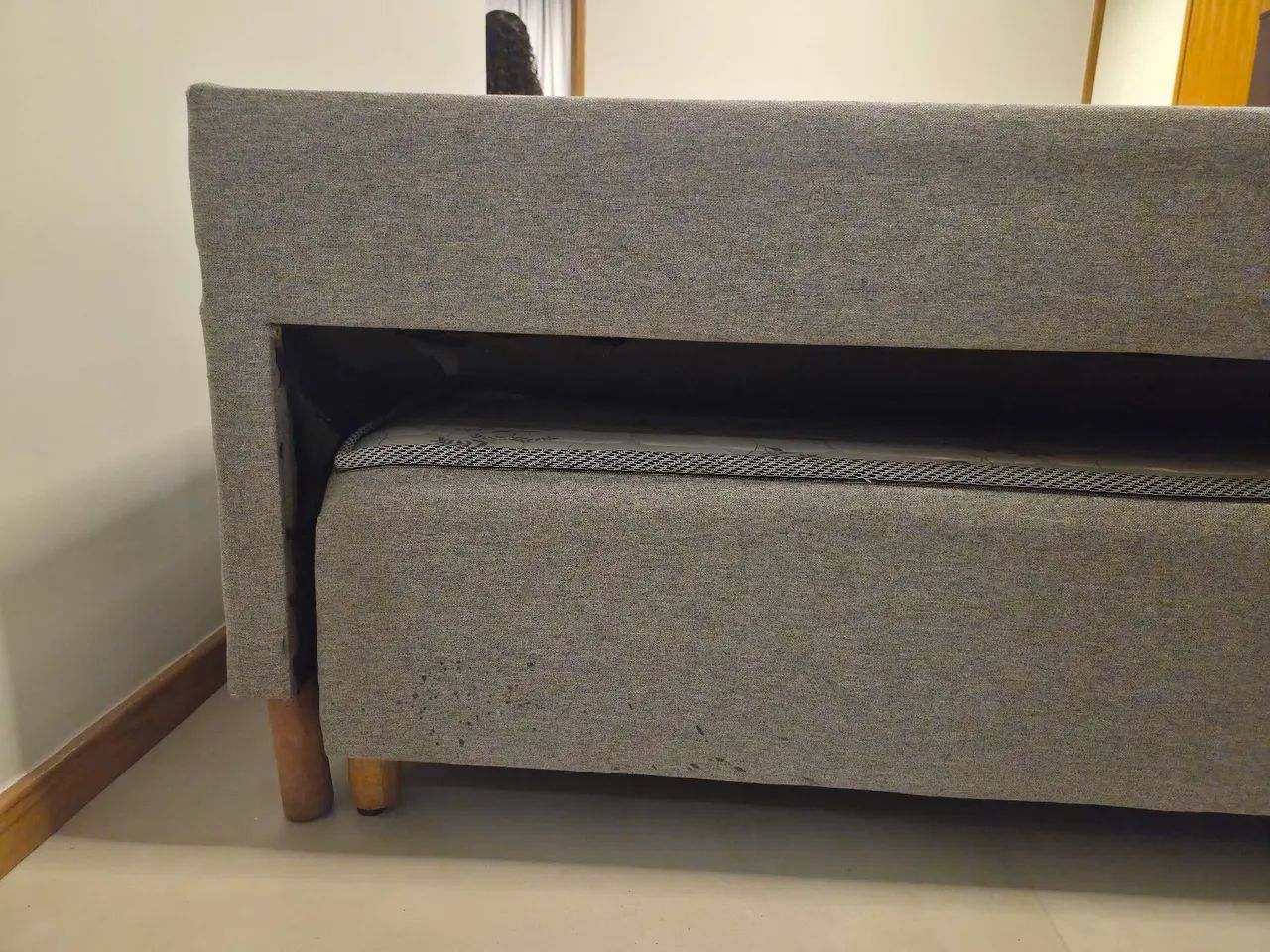 Base Cama  box + cama auxiliar Linho - Foto 2
