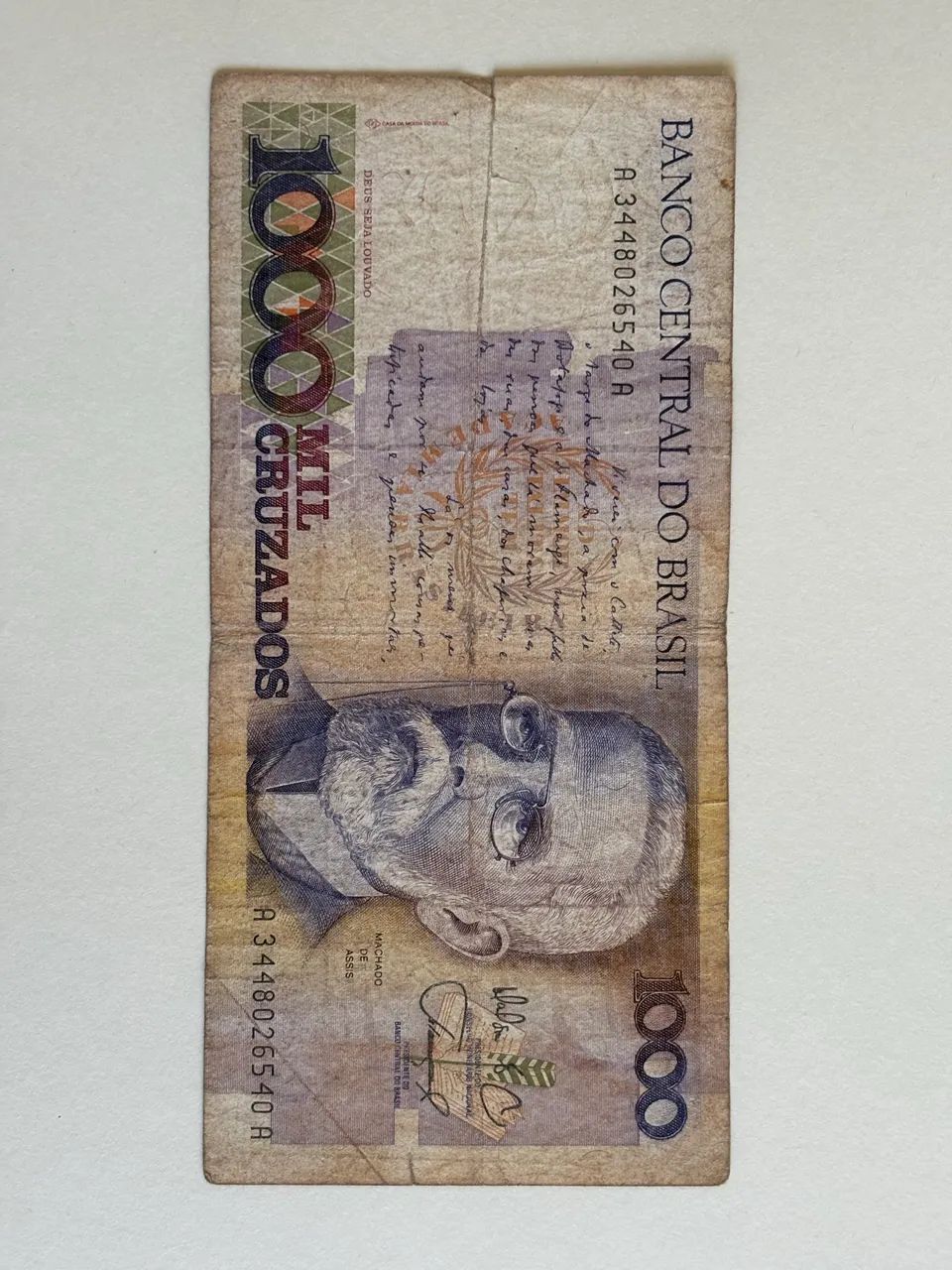 Nota de 1000 Cruzados - Antiguidade - Foto 2