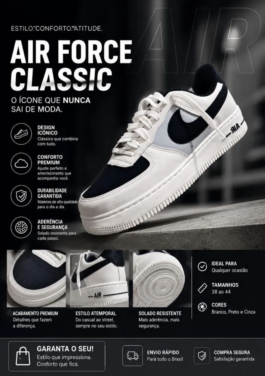 Tênis Nike Air Force linha Premium
