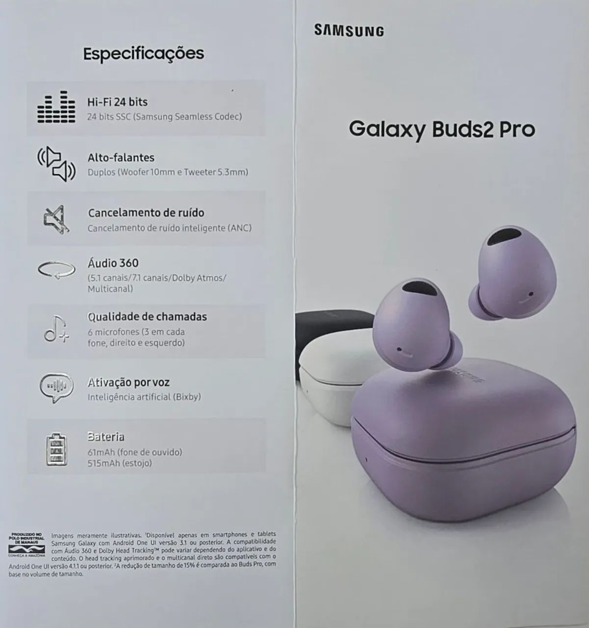Fone Samsung Galaxy Buds 2 Pro - Foto 2