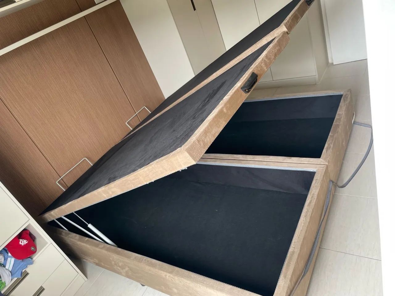 Baú Superking Bege II suede