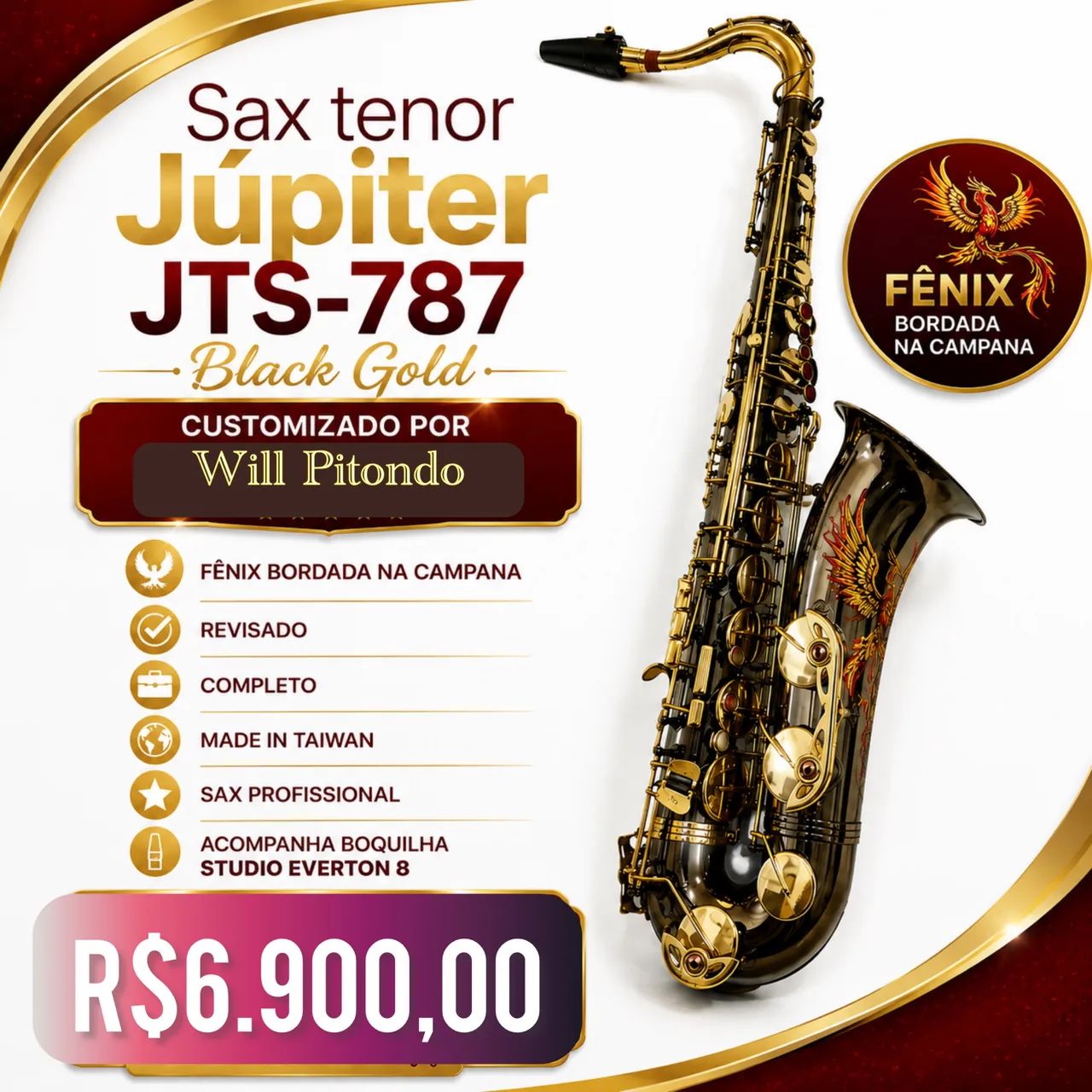 Sax tenor Júpiter 787 BY Will Pitondo