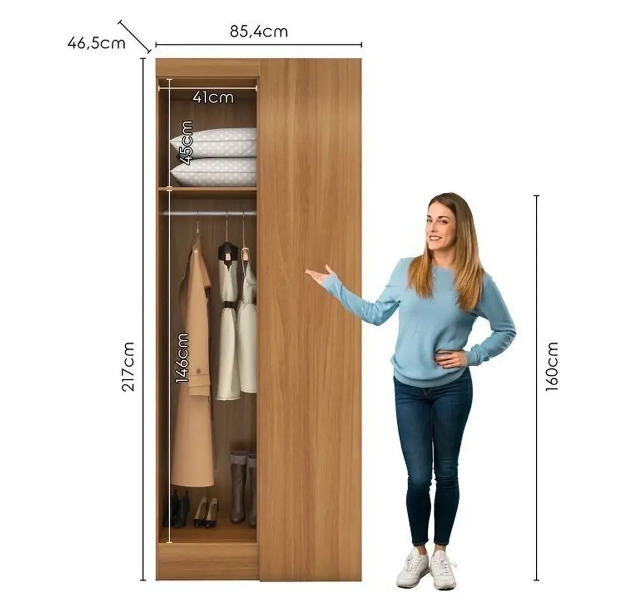 Guarda Roupa Modular 3 Partes 100% MDF - Foto 5