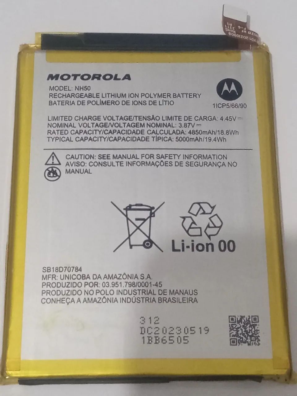 Bateria Motorola NH50 para moto E13/ G22/ G53/ original  - Foto 4
