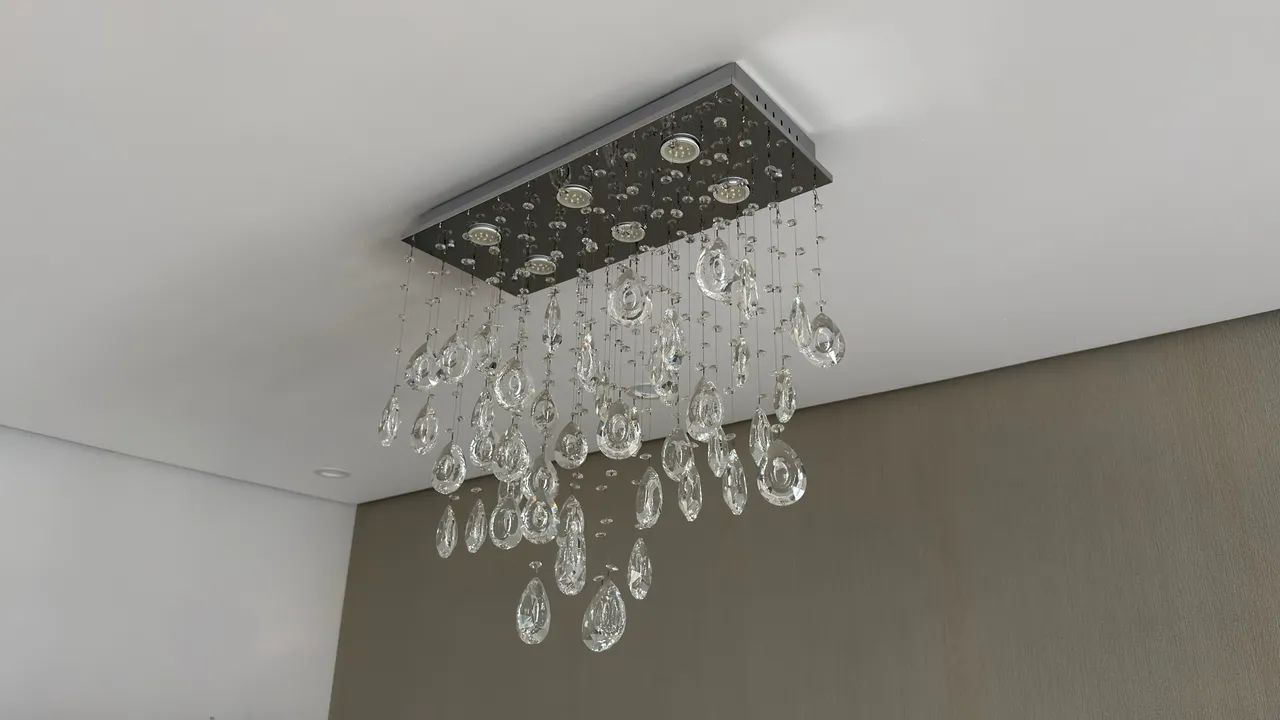 Lustre cristais 60cm - Foto 2