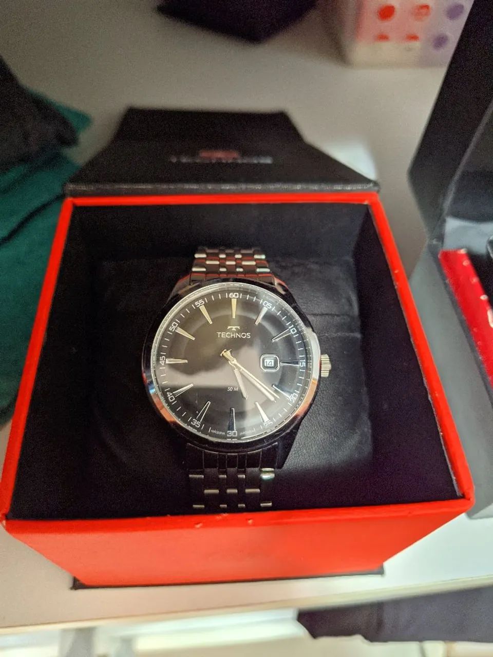 Relógio Technos Masculino Aço prata caixa 44 mm