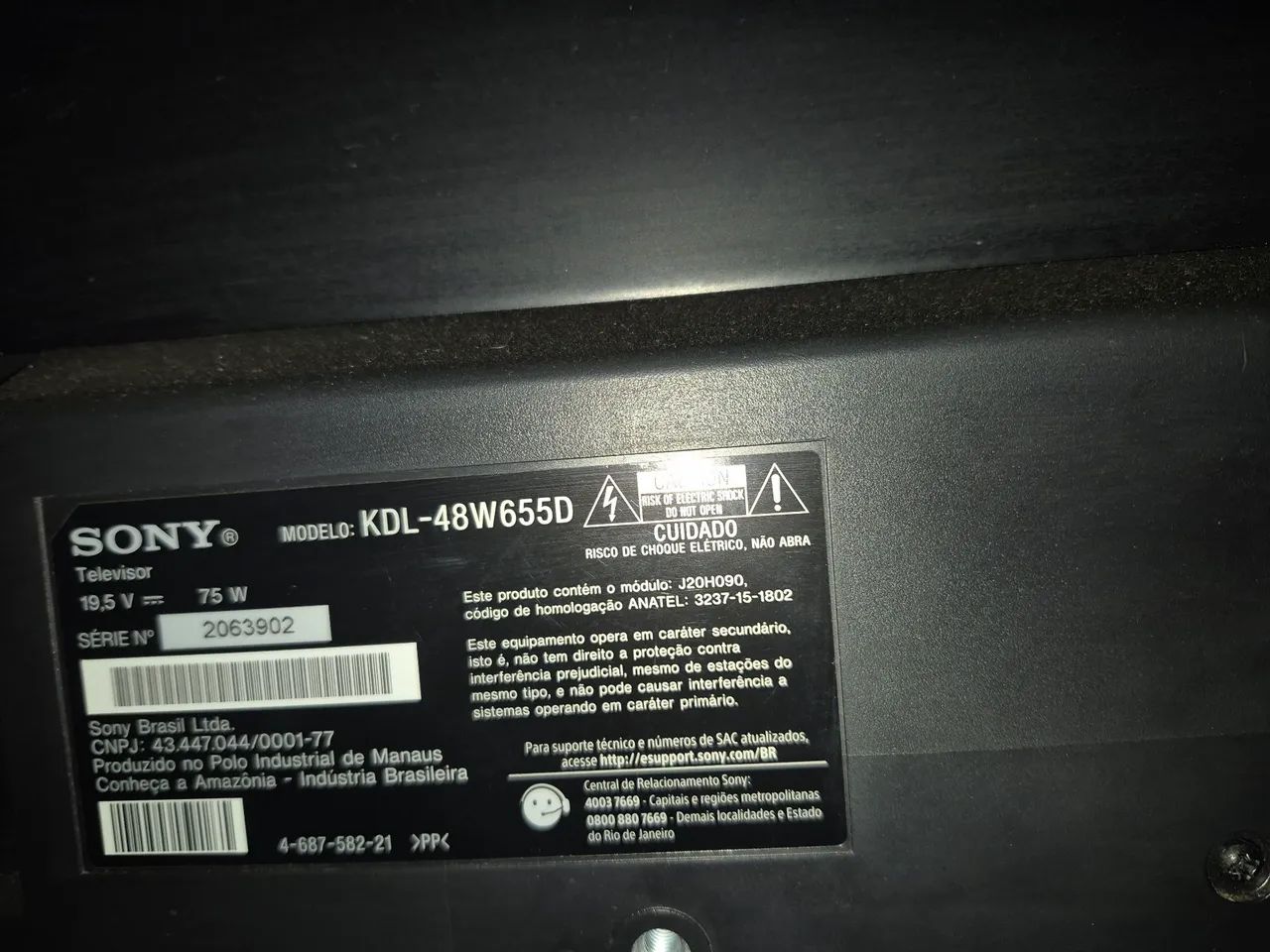 Tv sony 48 polegadas com defeito  - Foto 5