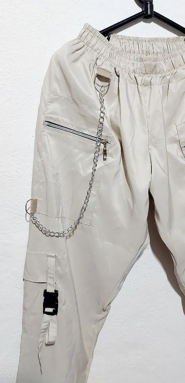 Calça Cargo Jogger Corrente Bolso - Foto 2