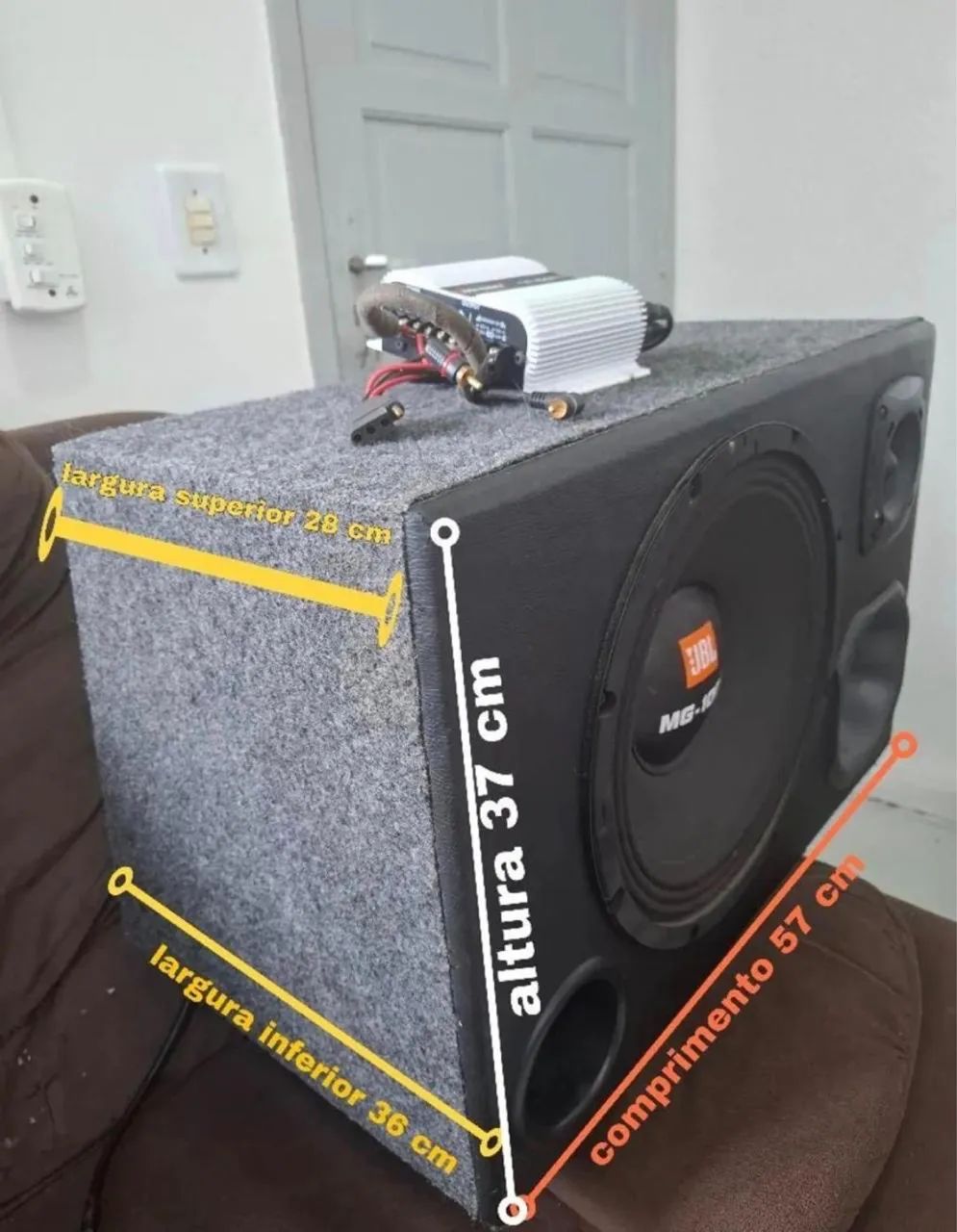 Caixa de Som JBL MG1000 12? + Módulo Taramps 400X4 - Foto 3
