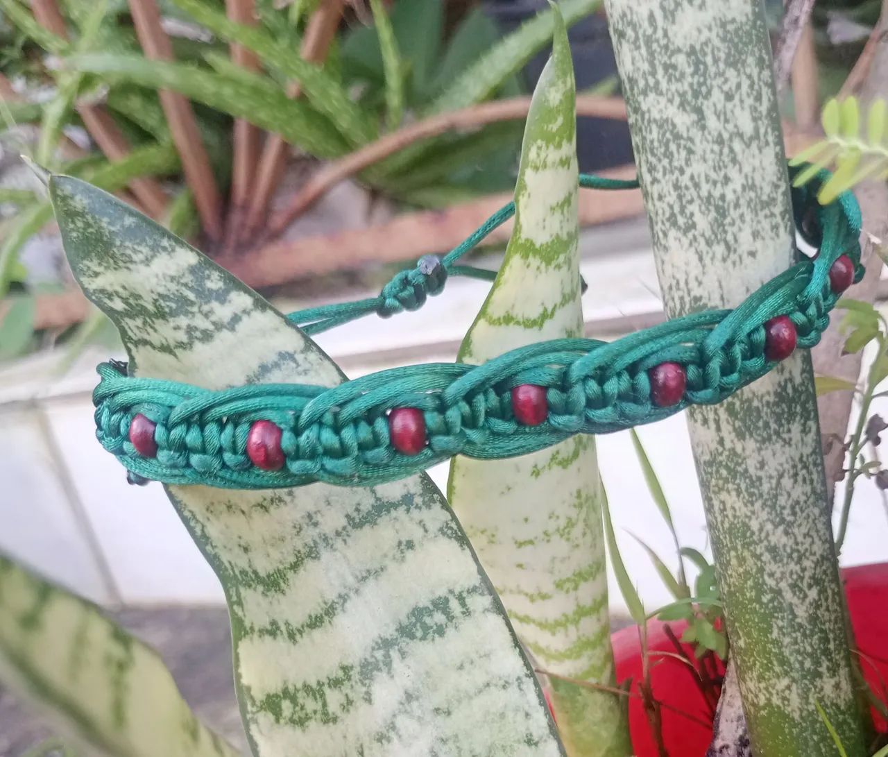 Pulseira de macramé 