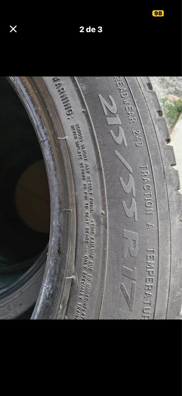 Vendo Jogo 4 Pneu Aro 17 Michelin ótimo estado - Foto 3