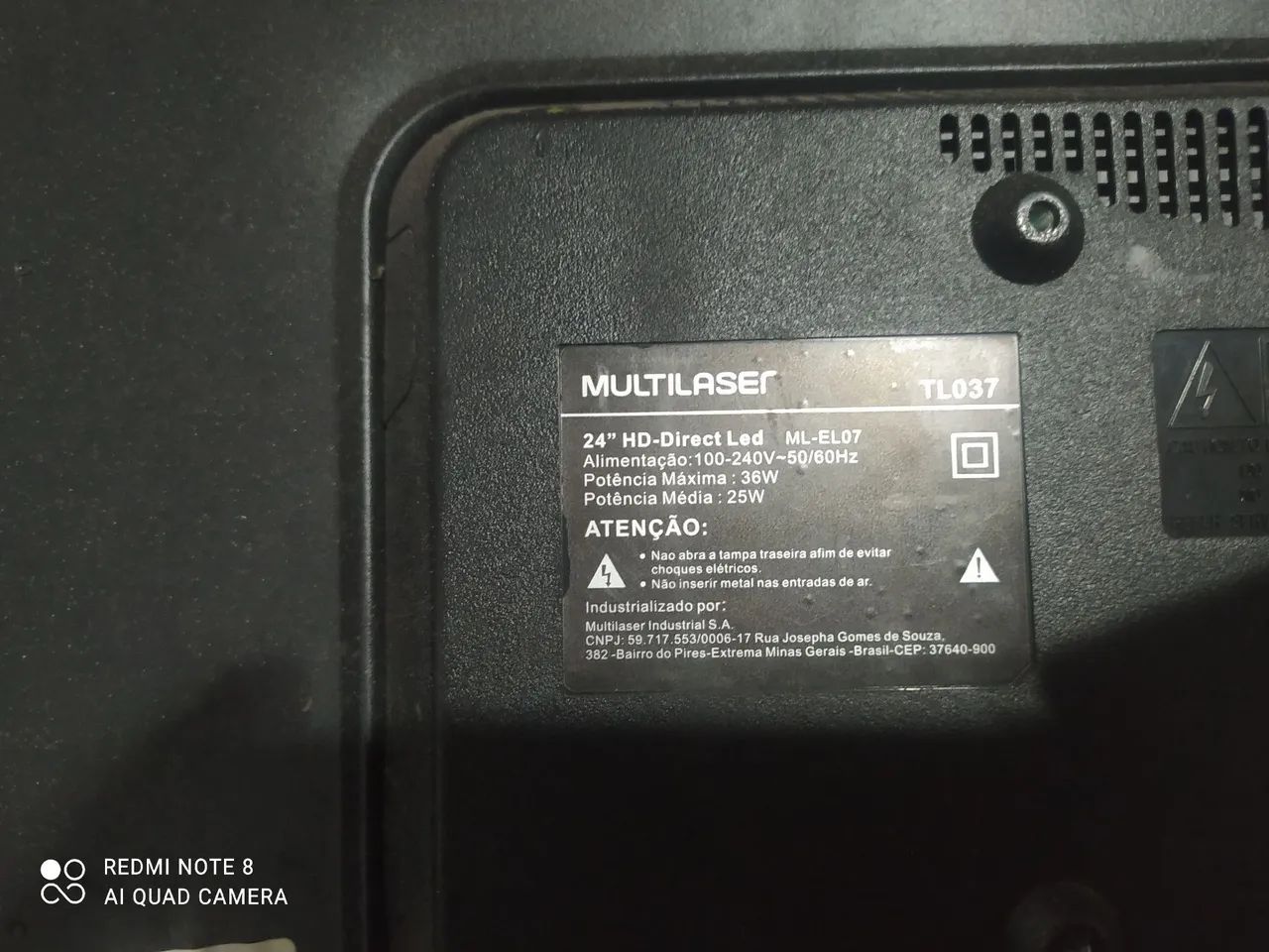 Televisão 24 Multilaser Led ( USB não funciona) - Foto 5