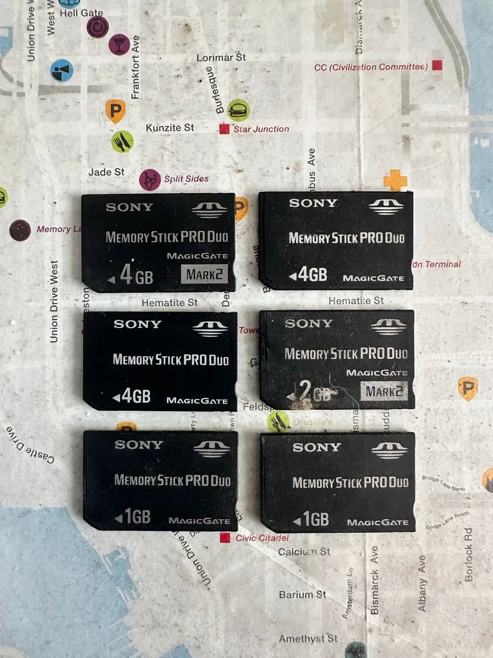 Lote de memory stick pro duo Sony - PSP
