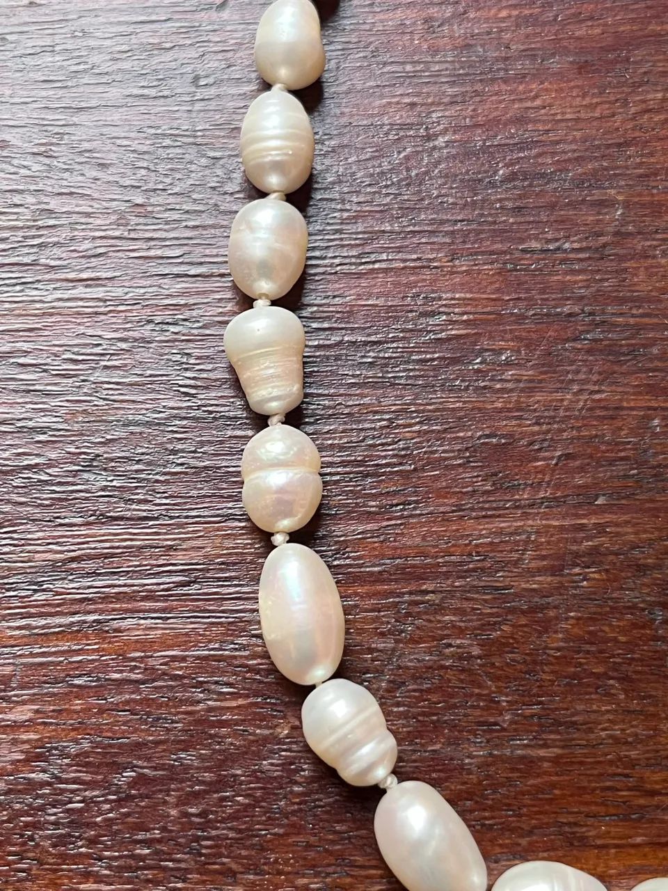 Colar de pérolas de água doce com fecho em ouro 750 - Foto 2