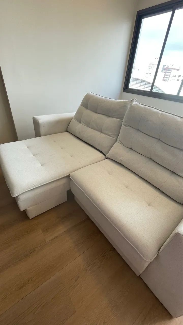 Lindo Sofa Cama linho  - Foto 5