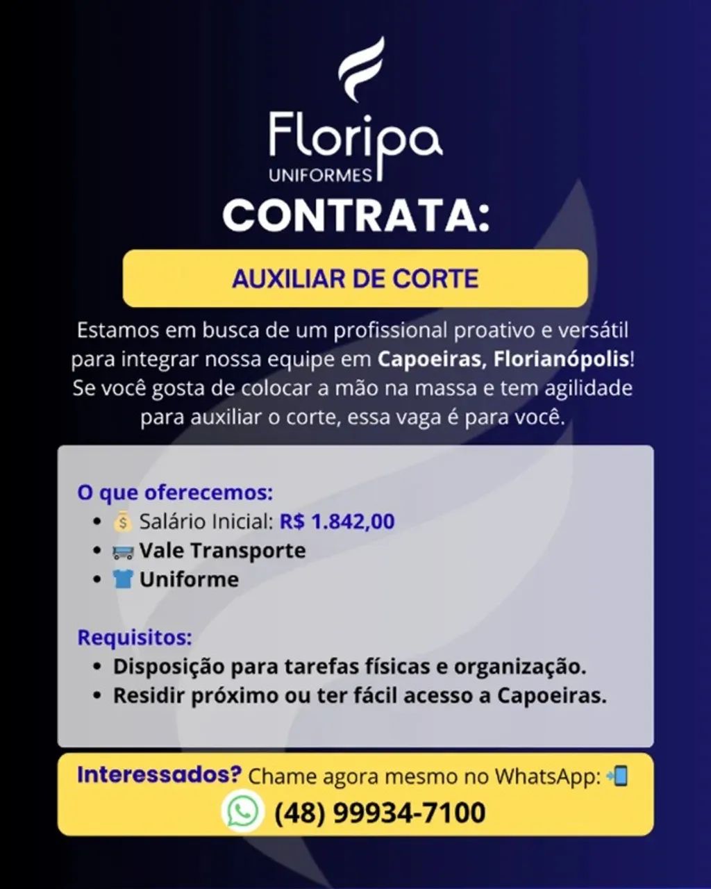Auxiliar de Corte Têxtil